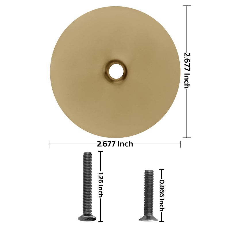 NU-SET Lock | Steel Plate Door Hole Cover | Door Lock Hole Cover with Brass Finish | Home Improvement & Door Hardware (Brass) - Image 2